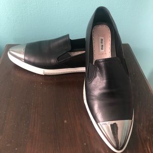 Miu Miu Donna Nappa sport sneakers - worn once!